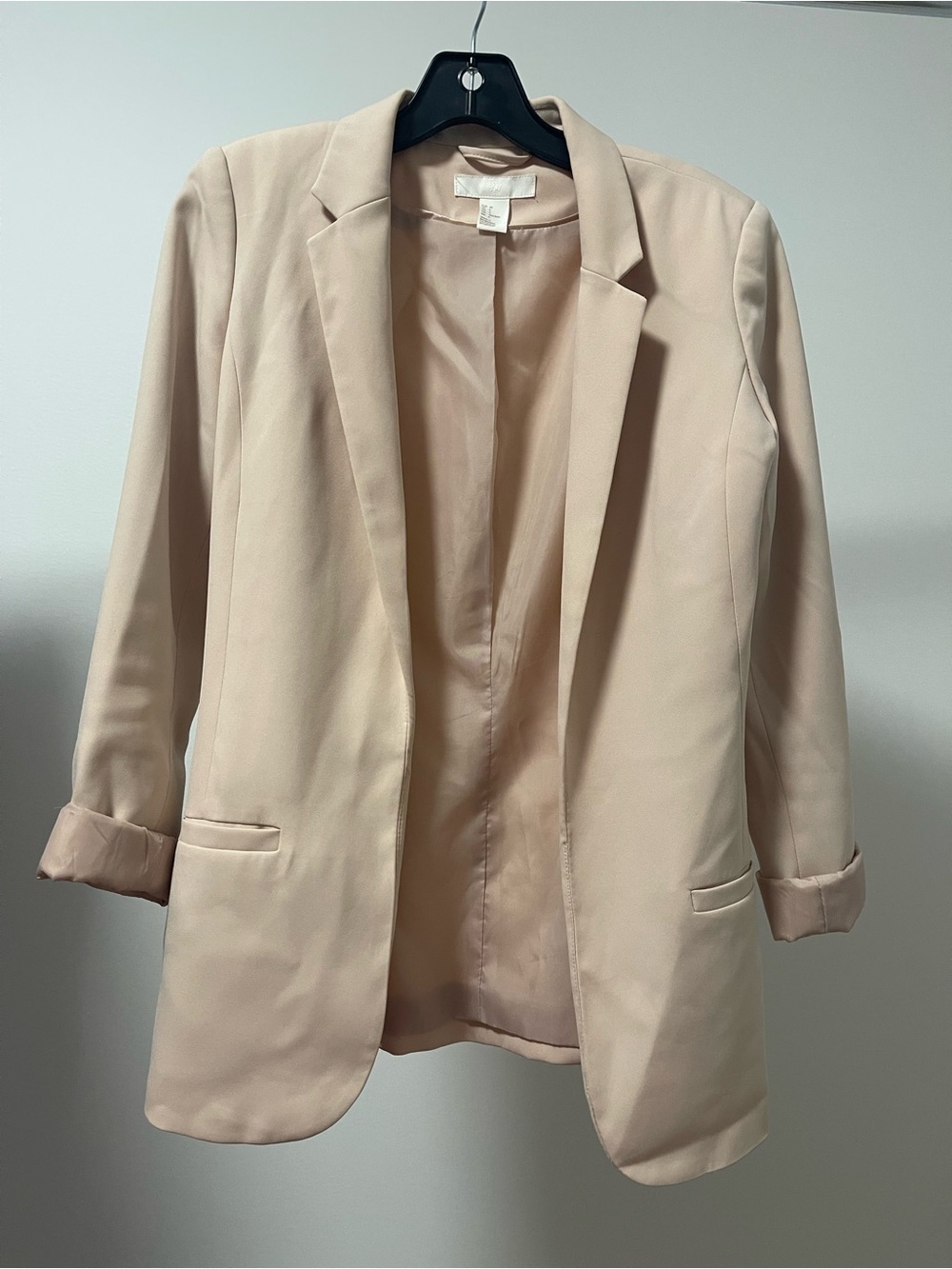 H&M Light Blush Longline Blazer